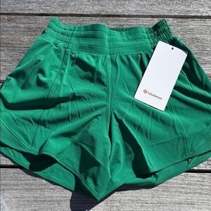 Lululemon Hotty Hot High-Rise Lined Short 4" Raceway Green NWT SIZE 2